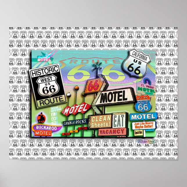 RUTE 66 - Mor Road POSTER & FINE ART (Framsidan)