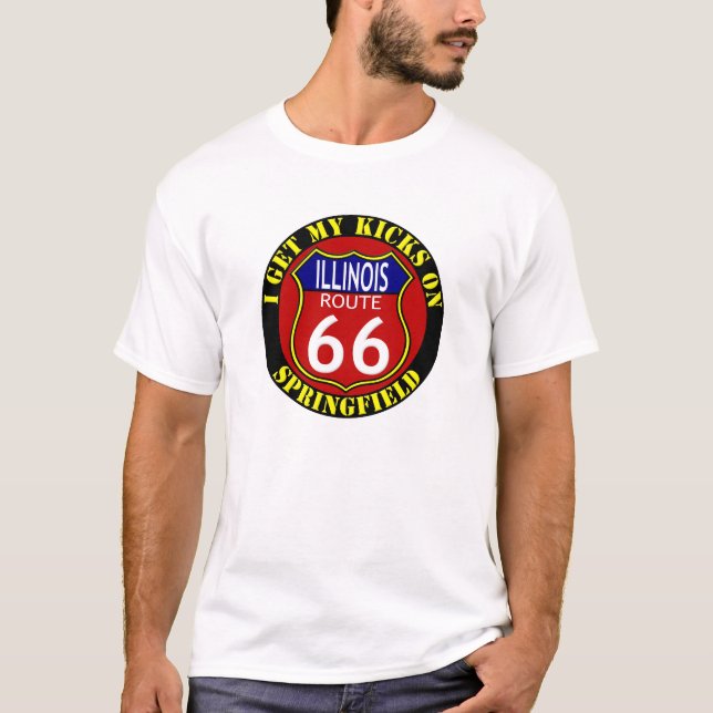 RUTE 66 SPRINGFIELD ILLINOIS TRÖJA (Framsida)
