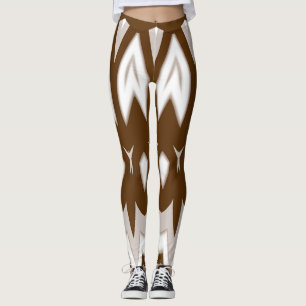 Rute bruna "Ratti_Kreativ_Arts"-kopplingar Leggings