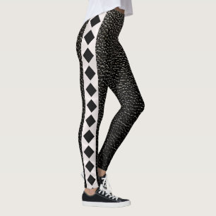 Ruter Strejka Läderlår Leggings