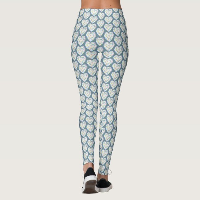 Ruter vattenfärgsfärgbilder leggings (Baksida)