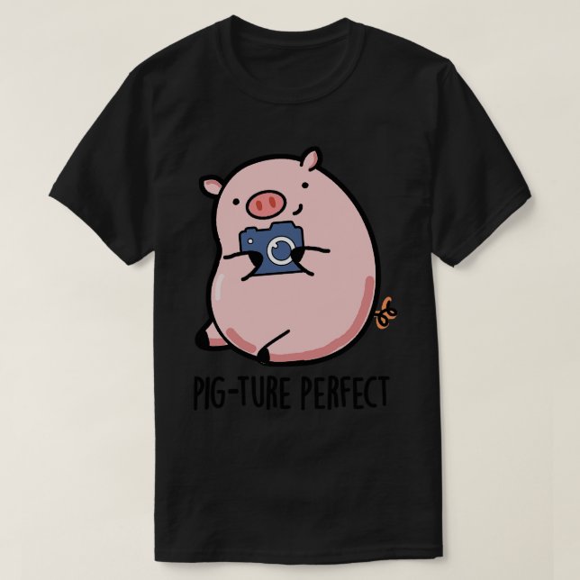Rutfotografi av Perfekt Gris Pun T Shirt (Design framsida)