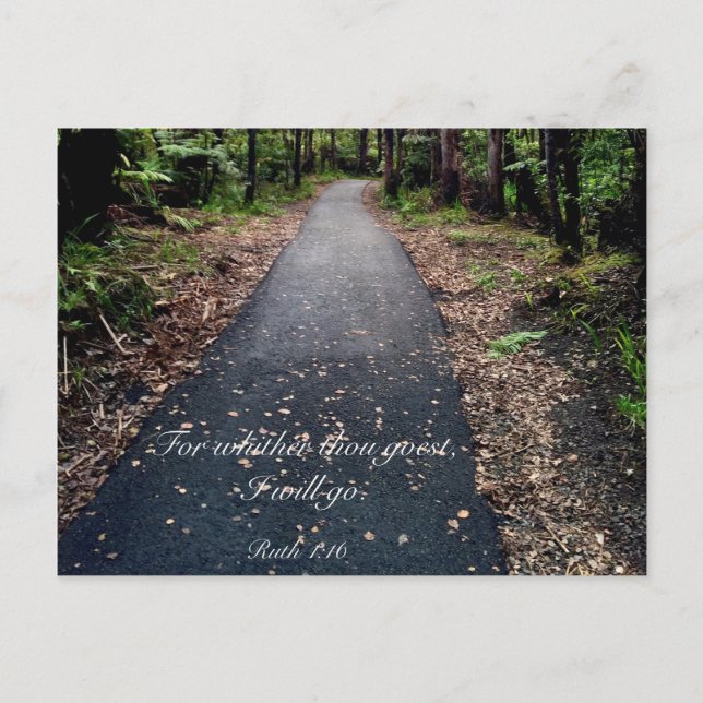 Ruth 1:16 vykort (Framsida)