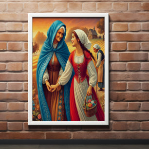 Ruth 1 Hand in Hand with Faith Poster