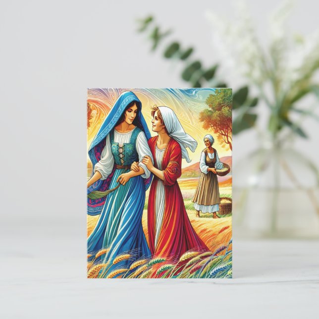 Ruth 1 Journey through Loyalty and Kärlek Vykort (Stående Fram)