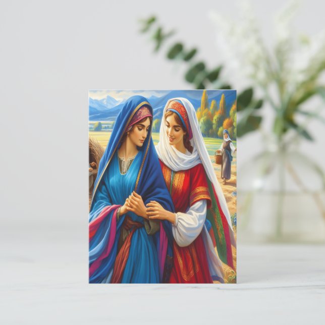 Ruth 1 Walking in Faithful Kärlek Vykort (Stående Fram)