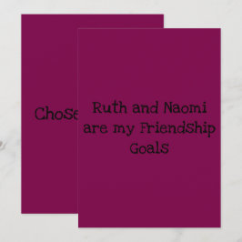 Ruth and Naomi Chosen Family  Julkort