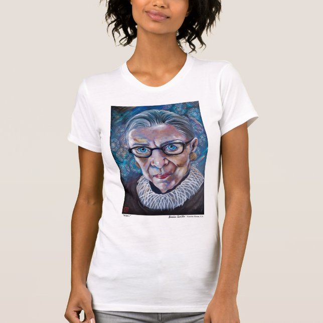 Ruth Bader Ginsberg RBG Art T Shirt (Framsida)