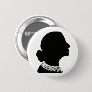 Ruth Bader Ginsberg Silhouette Button Pin Knapp