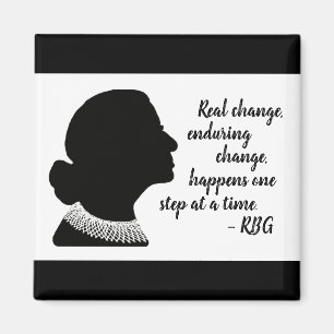 Ruth Bader Ginsberg Silhouette Byte Magnet