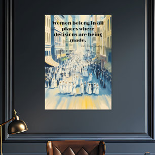 Ruth Bader Ginsberg Women's Sufferage Poster