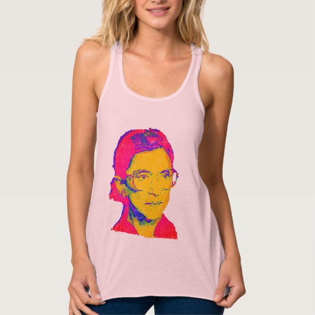 Ruth Bader Ginsburg 1983, Pop Art Porträtt Linne Med Racerback (Framsida)