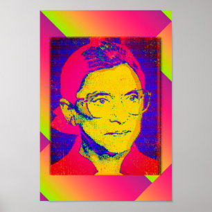 Ruth Bader Ginsburg 1983, Pop Art Porträtt Poster