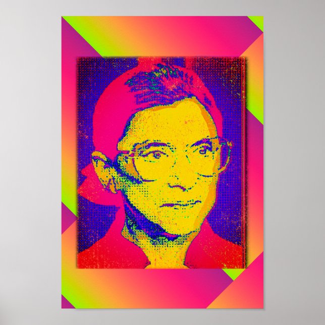 Ruth Bader Ginsburg 1983, Pop Art Porträtt Poster (Framsidan)