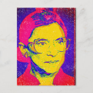Ruth Bader Ginsburg 1983, Pop Art Porträtt Vykort
