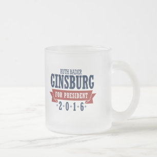 Ruth Bader Ginsburg 2016 auktoriseradband Frostad Glasmugg
