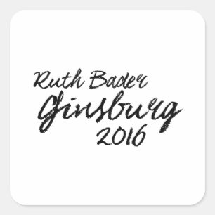 Ruth Bader Ginsburg 2016 häfte Fyrkantigt Klistermärke