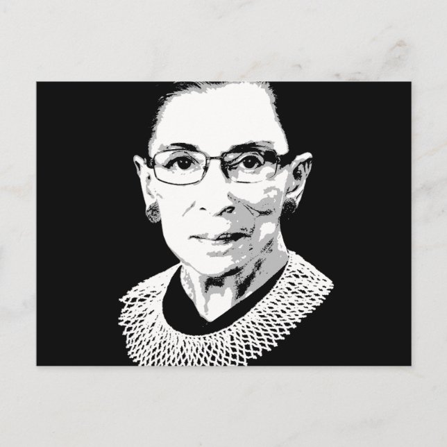 Ruth Bader Ginsburg Ansikte Vykort (Framsida)