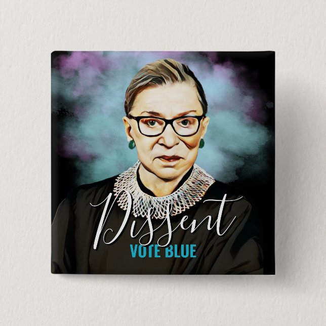 Ruth Bader Ginsburg - avslagen röst Blue Knapp (Framsida)