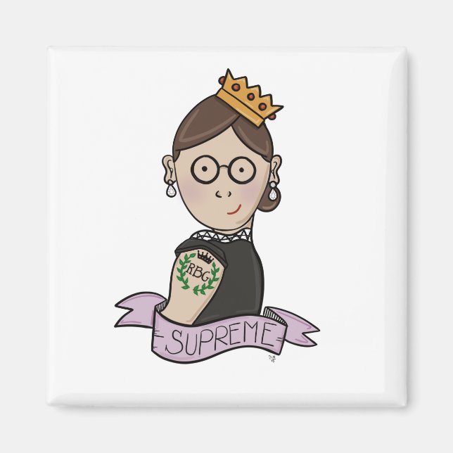 Ruth Bader Ginsburg, beryktad RBG Magnet (Framsidan)