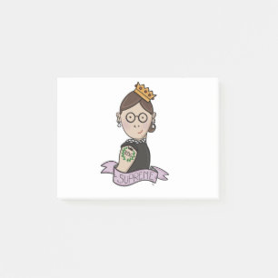 Ruth Bader Ginsburg beryktad RBG Post-it Block