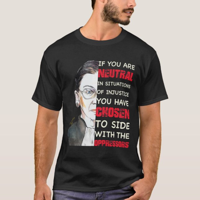 Ruth Bader Ginsburg beryktad RBG - T Shirt (Framsida)