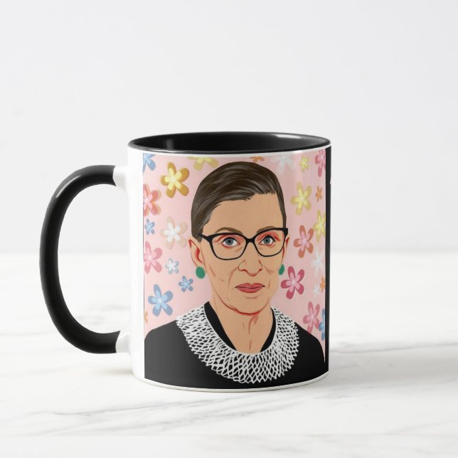 Ruth Bader Ginsburg-Blommigten när det finns 9 Kop Mugg (Vänster)