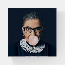 Ruth Bader Ginsburg Blowing Rosa Bubble gumm