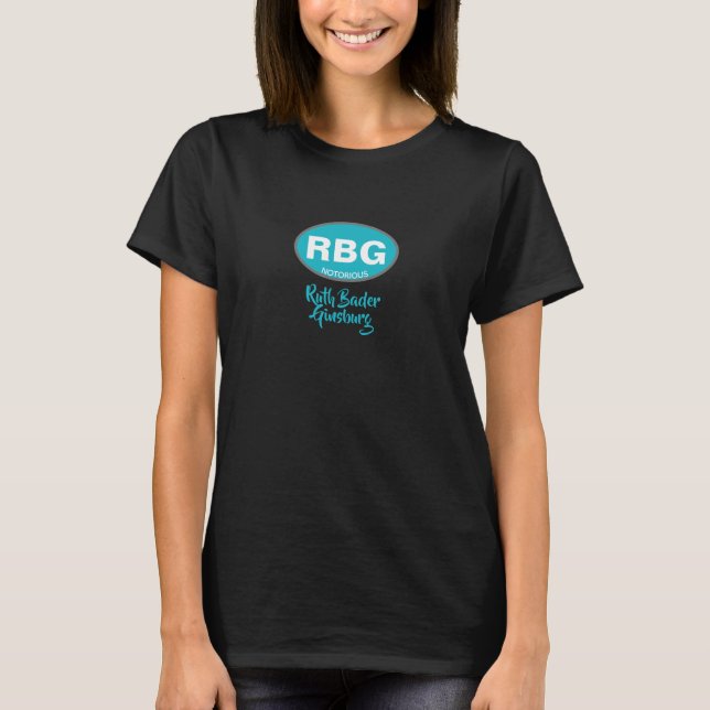 Ruth Bader Ginsburg Blue Notorious RBG T Shirt (Framsida)
