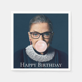 Ruth Bader Ginsburg Bubble tugglycklig födelsedag Pappersservett