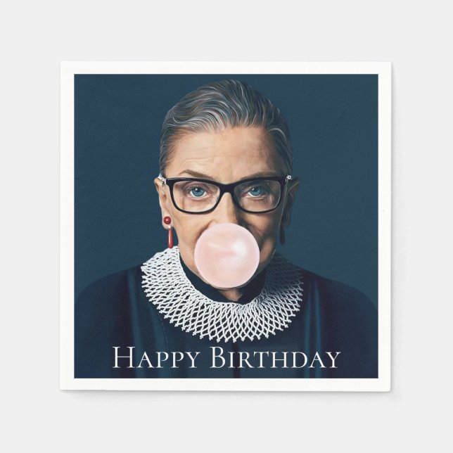 Ruth Bader Ginsburg Bubble tugglycklig födelsedag Pappersservett (Framsidan)