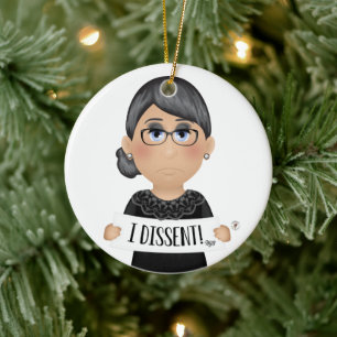Ruth Bader Ginsburg, citat 3 I Disc! Julgransprydnad Keramik