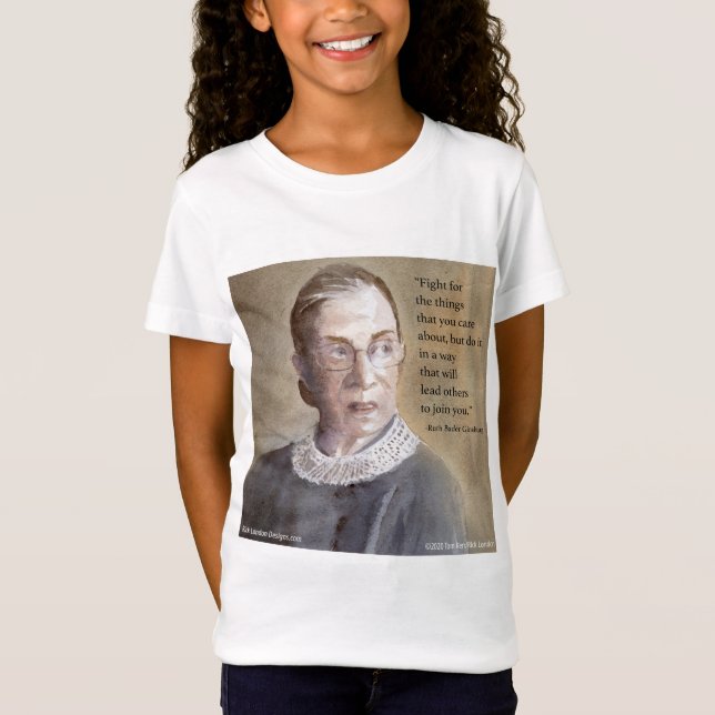 Ruth Bader Ginsburg & Citat T Shirt (Framsida)