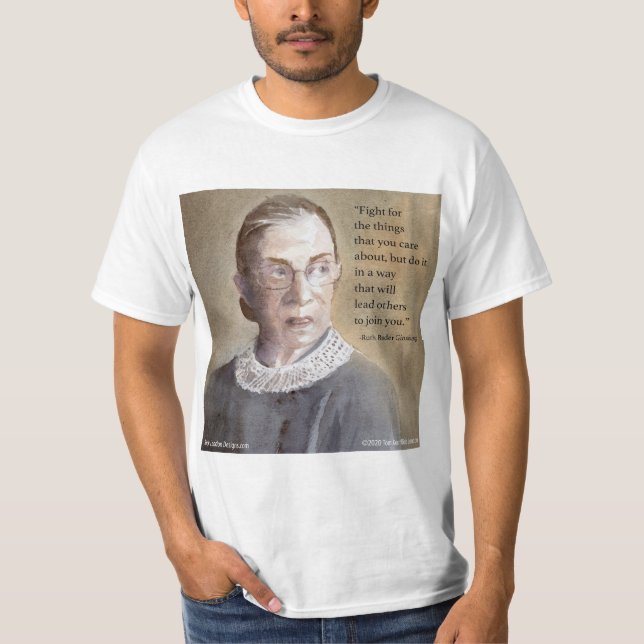 Ruth Bader Ginsburg & Citat T Shirt (Framsida)