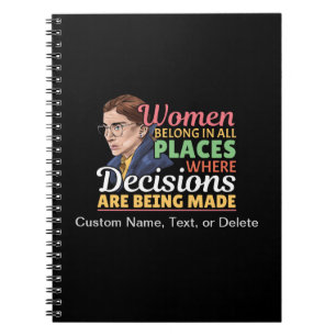 Ruth Bader Ginsburg Feminist Jurist Domare Anteckningsbok