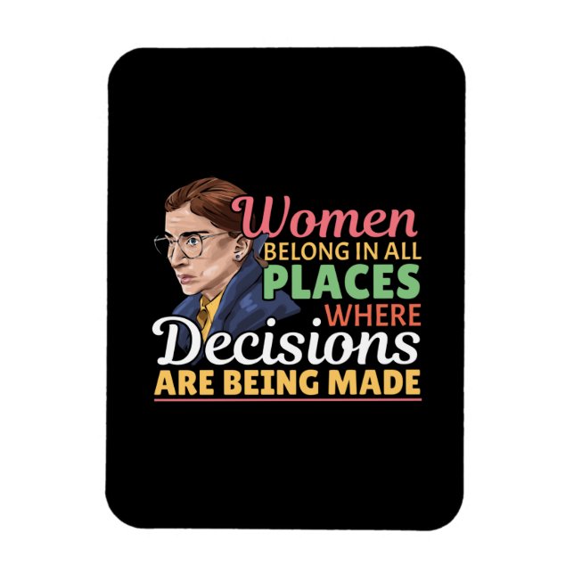 Ruth Bader Ginsburg Feminist Jurist Domare Magnet (Vertikal)