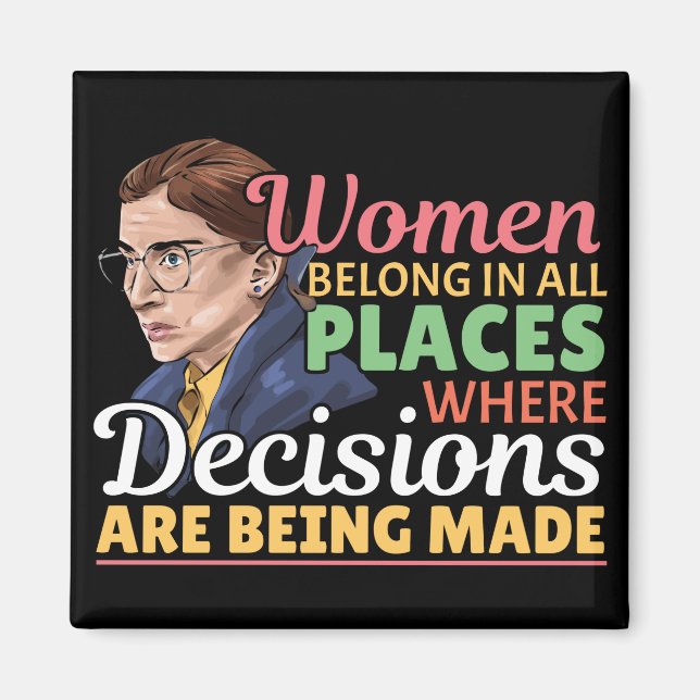 Ruth Bader Ginsburg Feminist Jurist Domare Magnet (Framsidan)
