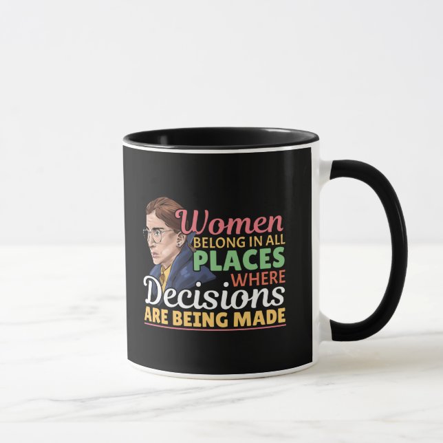 Ruth Bader Ginsburg Feminist Jurist Domare Mugg (Höger)