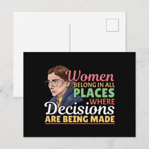 Ruth Bader Ginsburg Feminist Jurist Domare Vykort