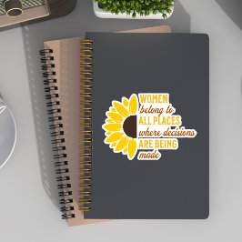 Ruth Bader Ginsburg Feminist RGB SolrosGult Klistermärken