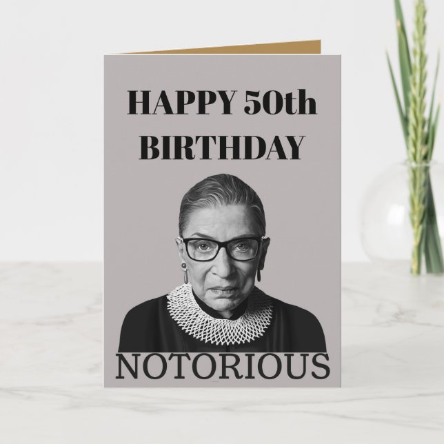 Ruth Bader Ginsburg Grattis på 50-årsdagen Kort (Framsida)