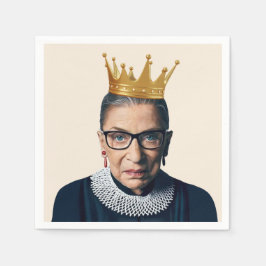 Ruth Bader Ginsburg Guld Krona Pappersservett