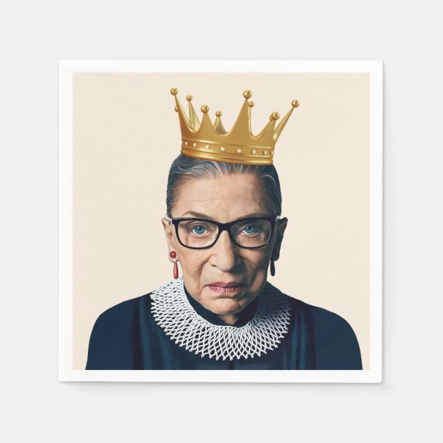 Ruth Bader Ginsburg Guld Krona Pappersservett (Framsidan)