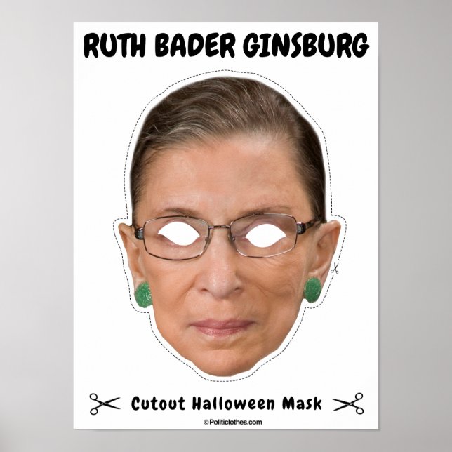 Ruth Bader Ginsburg Halloween Mask Poster (Framsidan)