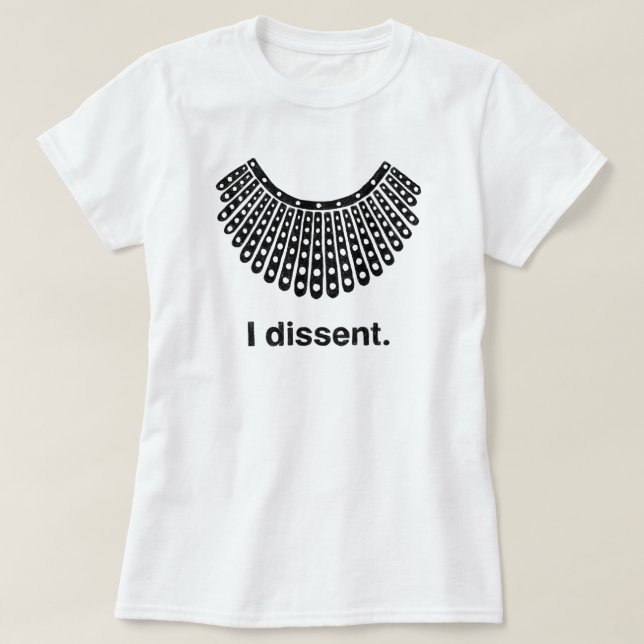 Ruth Bader Ginsburg I avvisade RBG Collar T-Shirt (Design framsida)