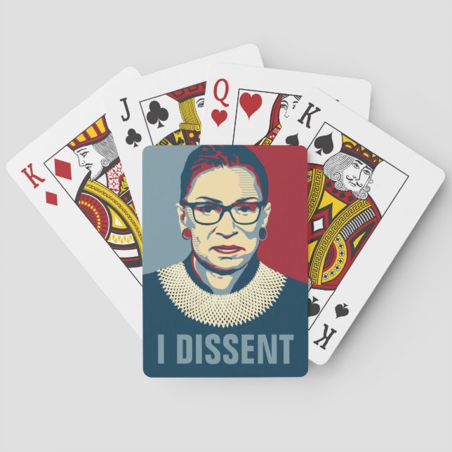 Ruth Bader Ginsburg I avvisar popup-konst Casinokort (Baksidan)