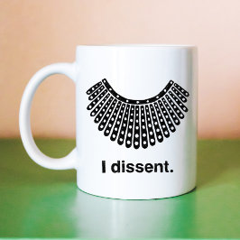 Ruth Bader Ginsburg I avvisar RBG Collar Kaffemugg