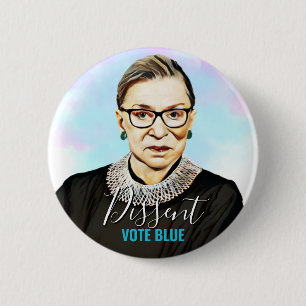 Ruth Bader Ginsburg I avvisar Röstblått Knapp