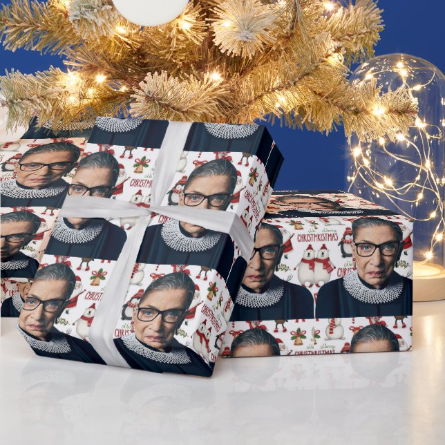 Ruth Bader Ginsburg jul mönster Presentpapper (Helgdagar)