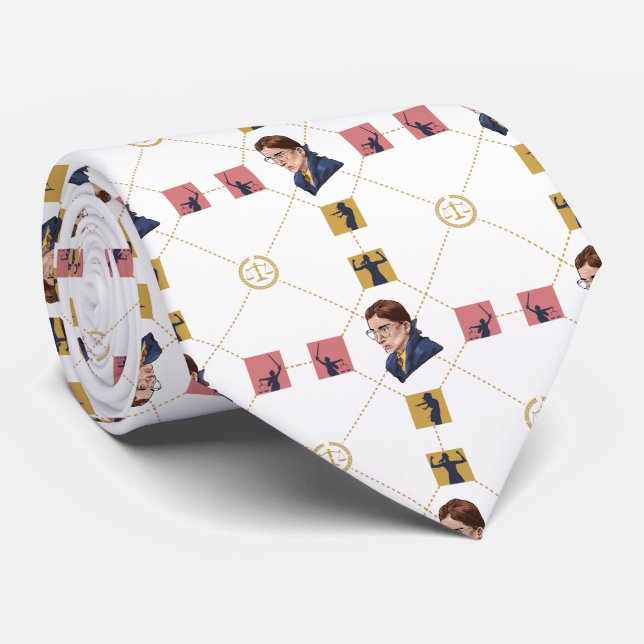 Ruth Bader Ginsburg - Konstadvokat Mönster Slips (Rullad)